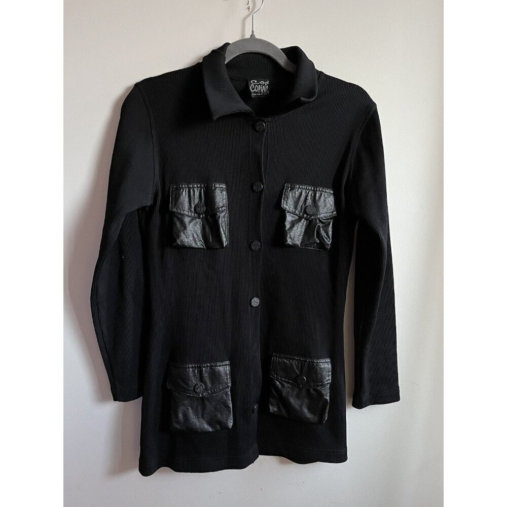 cop copine Paris Vintage pocket Ribbed cardigan Size 2